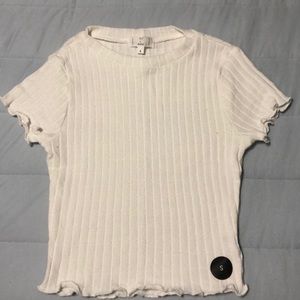 White/ivory colored crop top